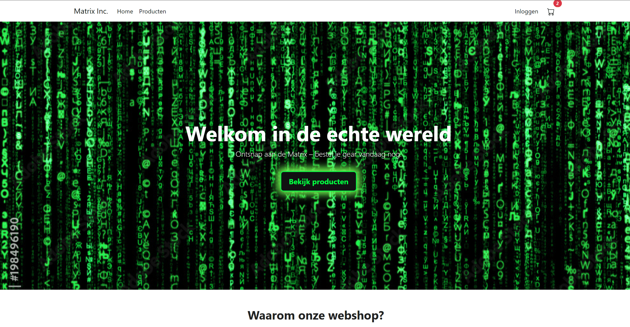 Matrix Inc Webshop - cover