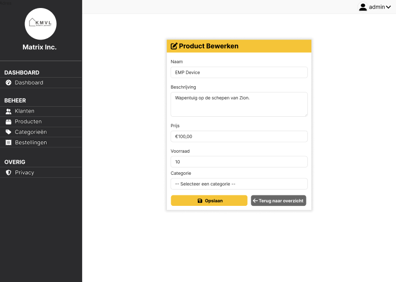 Matrix Inc Backoffice – screenshot 5