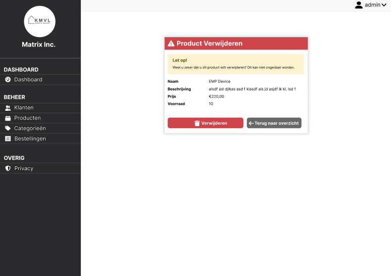 Matrix Inc Backoffice – screenshot 6