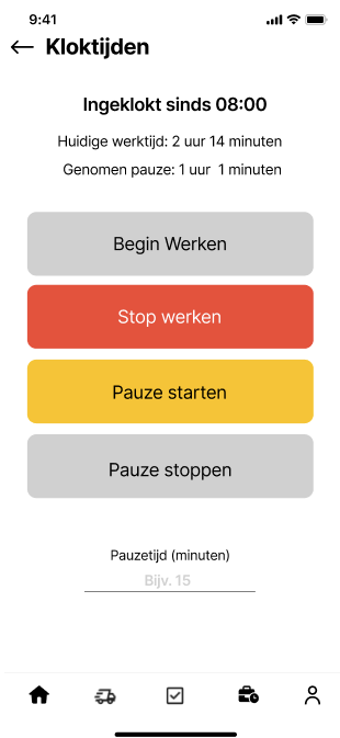 Matrix Inc Bezorg-app – screenshot 1